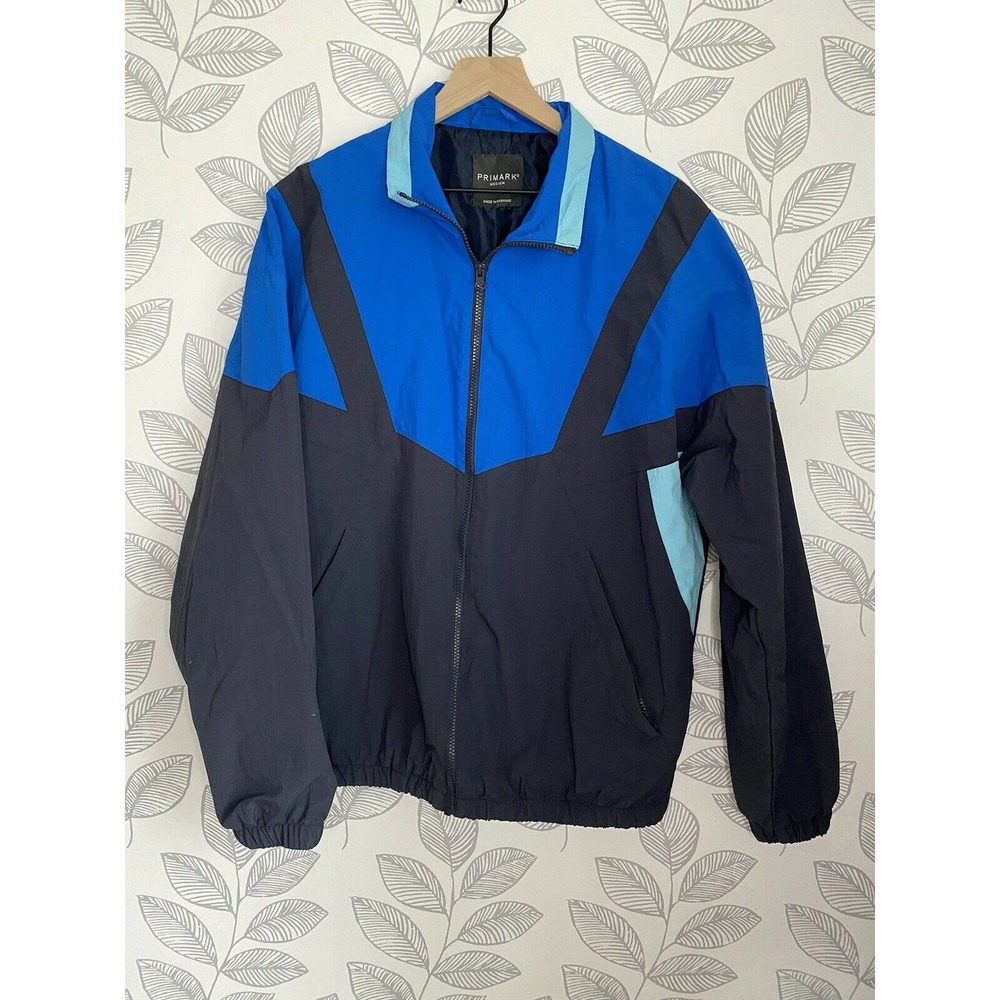 Primark Blue Vintage Design Windbreaker, Size M